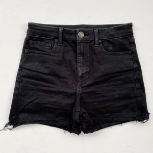 American Eagle Next Level Stretch Curvy Hi Rise Shortie Black Size 6